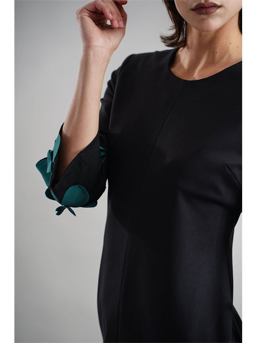 Abito punto milano GM by Gai Mattiolo | GM3567NERO/VERDE